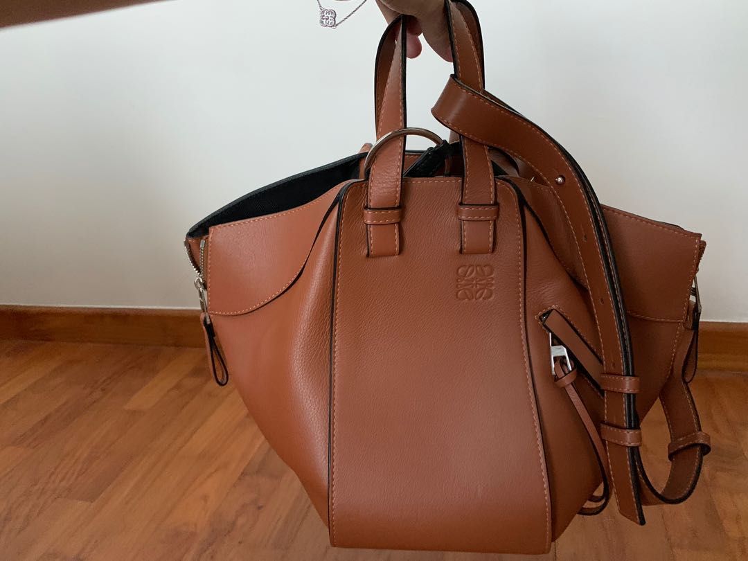 leather and suede tote bag by loewe