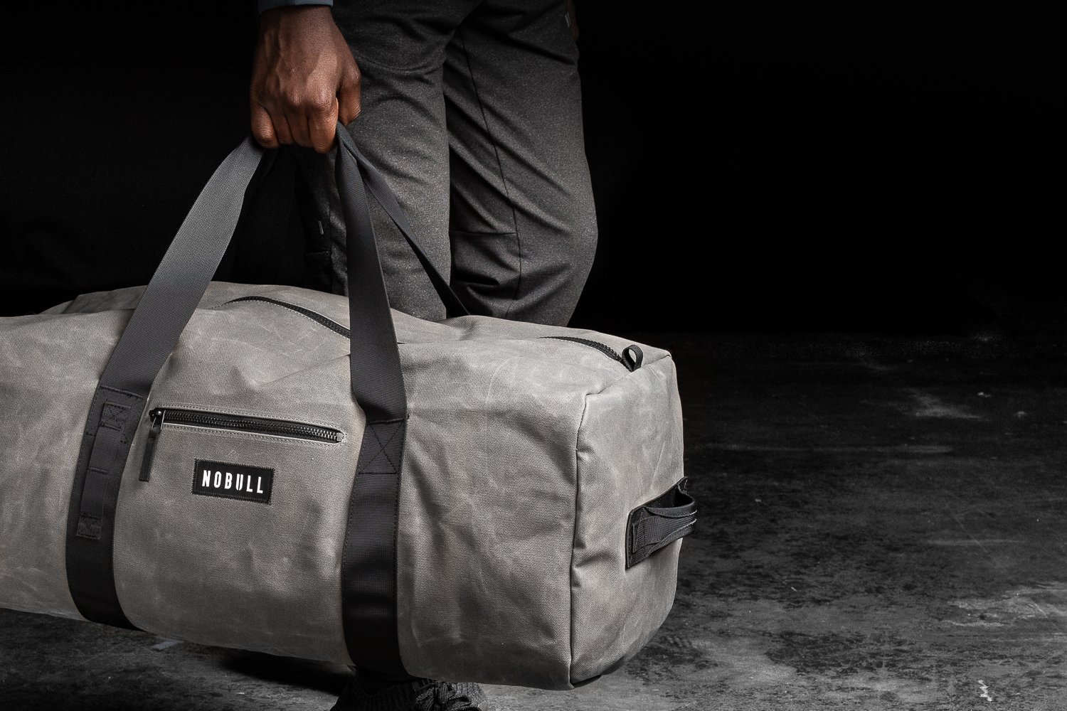 nobull waxed canvas duffel