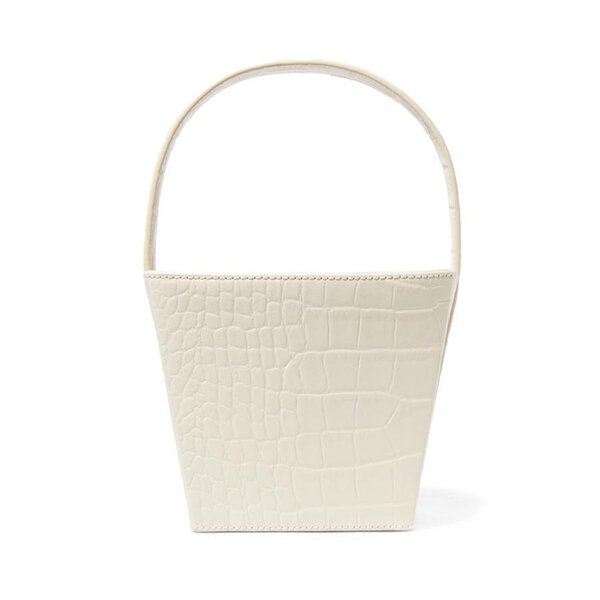 Edie Croc-Effect Leather Tote by Staud