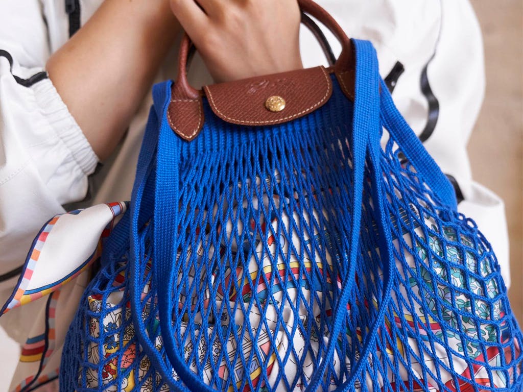 Filet Knit Shoulder Bag by Longchamp Le Pliage
