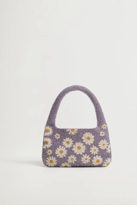 Floral Beaded Mini Bag