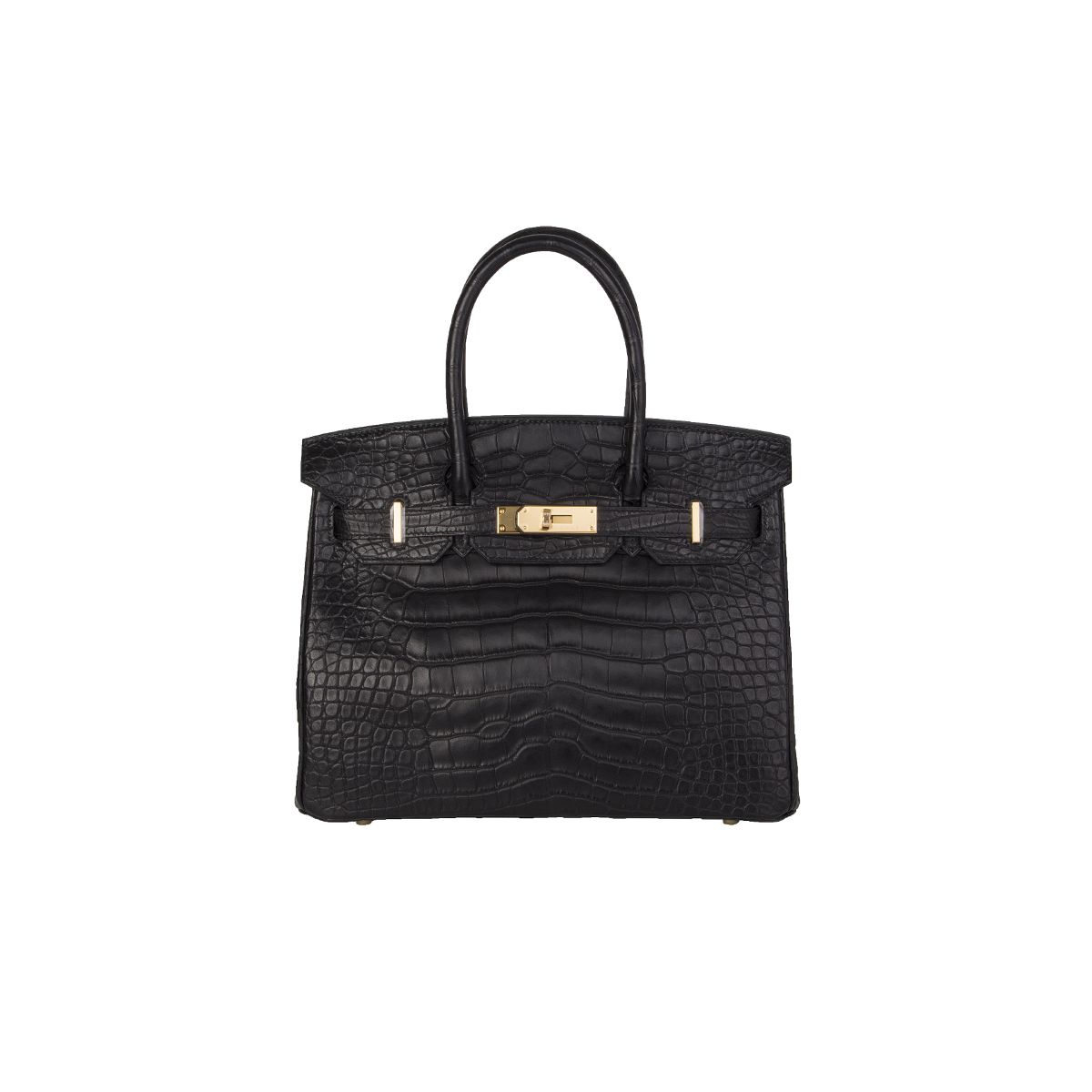 hermes black matte crocodile birking