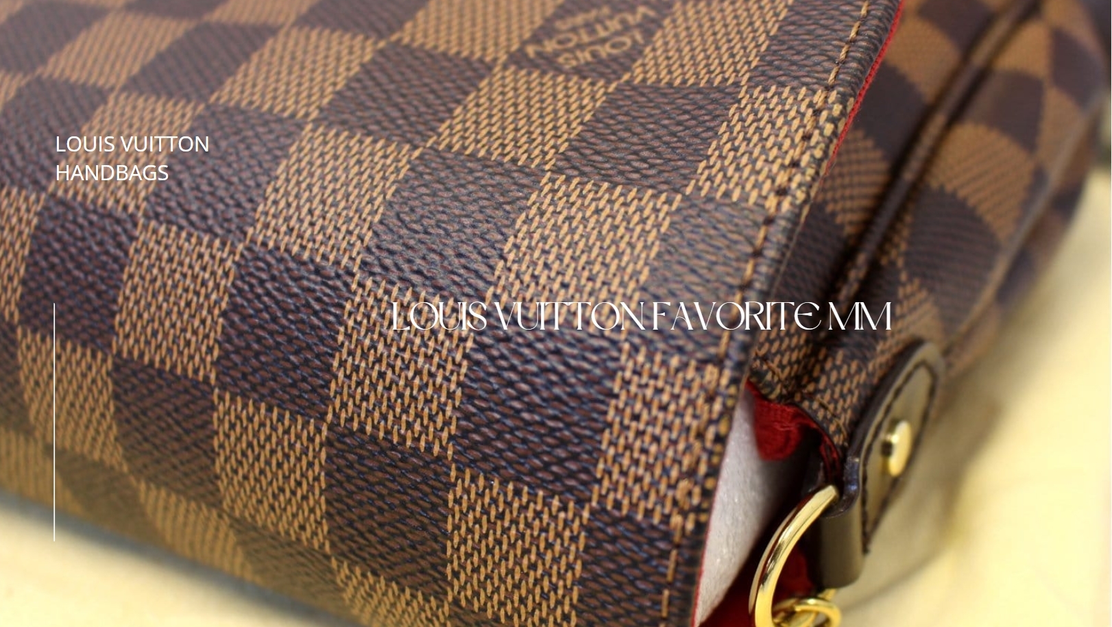 LOUIS VUITTON Favorite MM Damier Ebene Crossbody Bag Brown